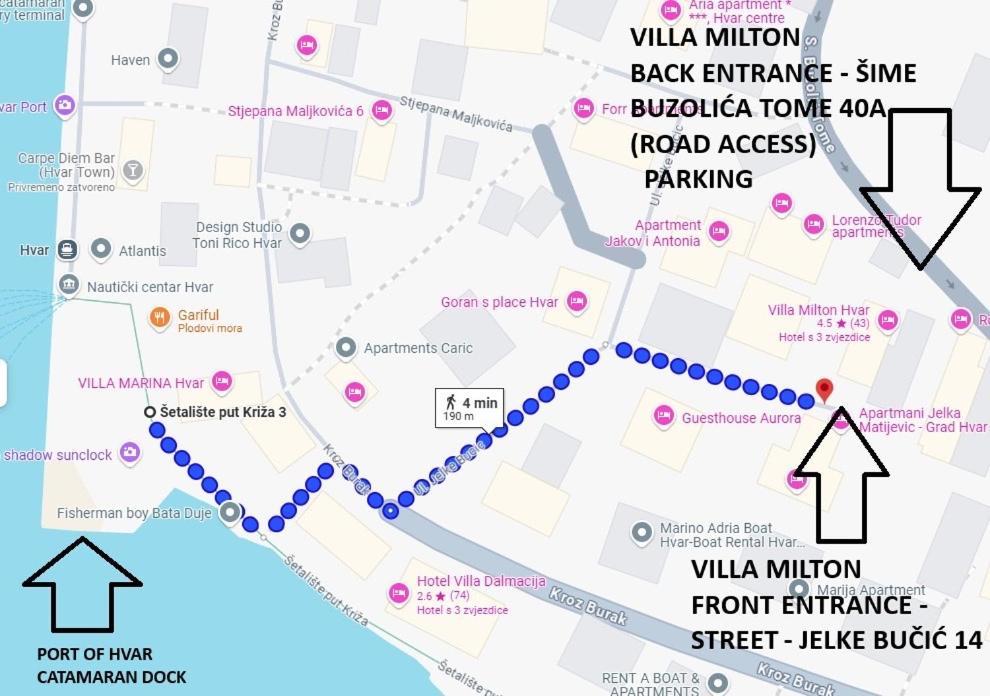 Villa Milton Hvar Hvar Town Exteriér fotografie